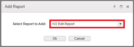 w2 edit report selection